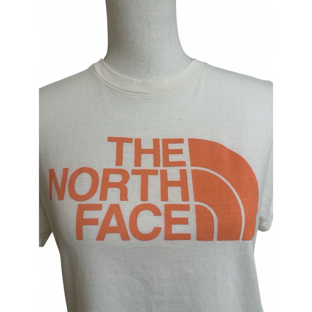 THE NORTH FACE Women's S Dome Tee Short Sleeve White Apricot Small - Picture 2 of 6